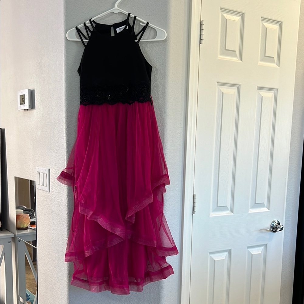 Elegant Black and Pink Kids Dress